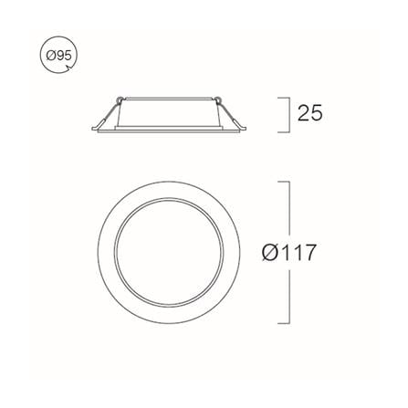 ดาวน์ไลท์ LED CARINI ZB 3.7 นิ้ว 9 วัตต์ DAYLIGHT/COOL WHITE/WARM WHITE สีขาว_7