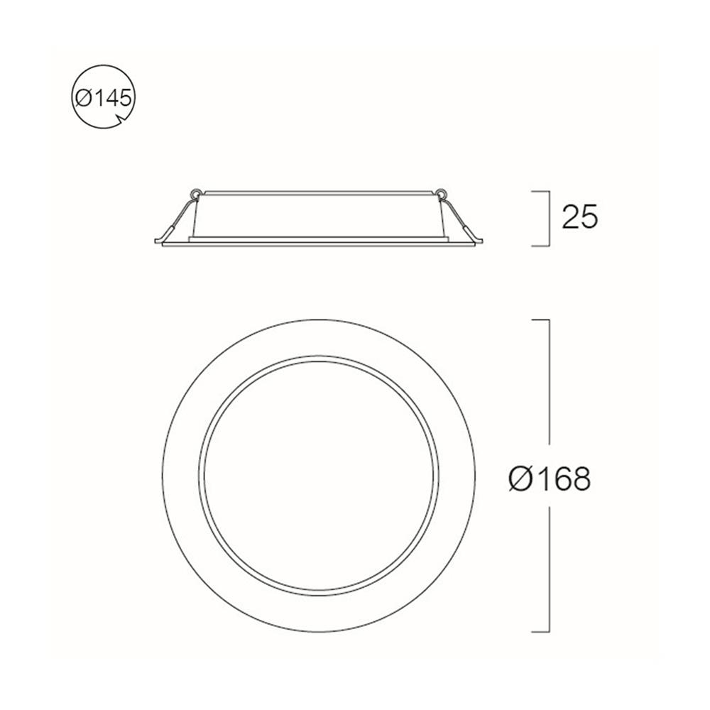 ดาวน์ไลท์ LED CARINI ZB 5.7 นิ้ว 15 วัตต์ DAYLIGHT/COOL WHITE/WARM WHITE สีขาว