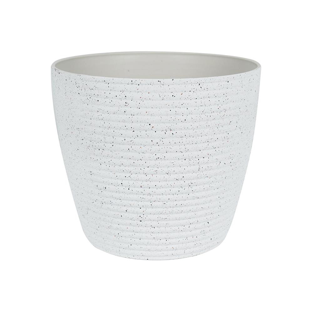 กระถางพลาสติก SPRING MORE 25 ซม. สีขาว
