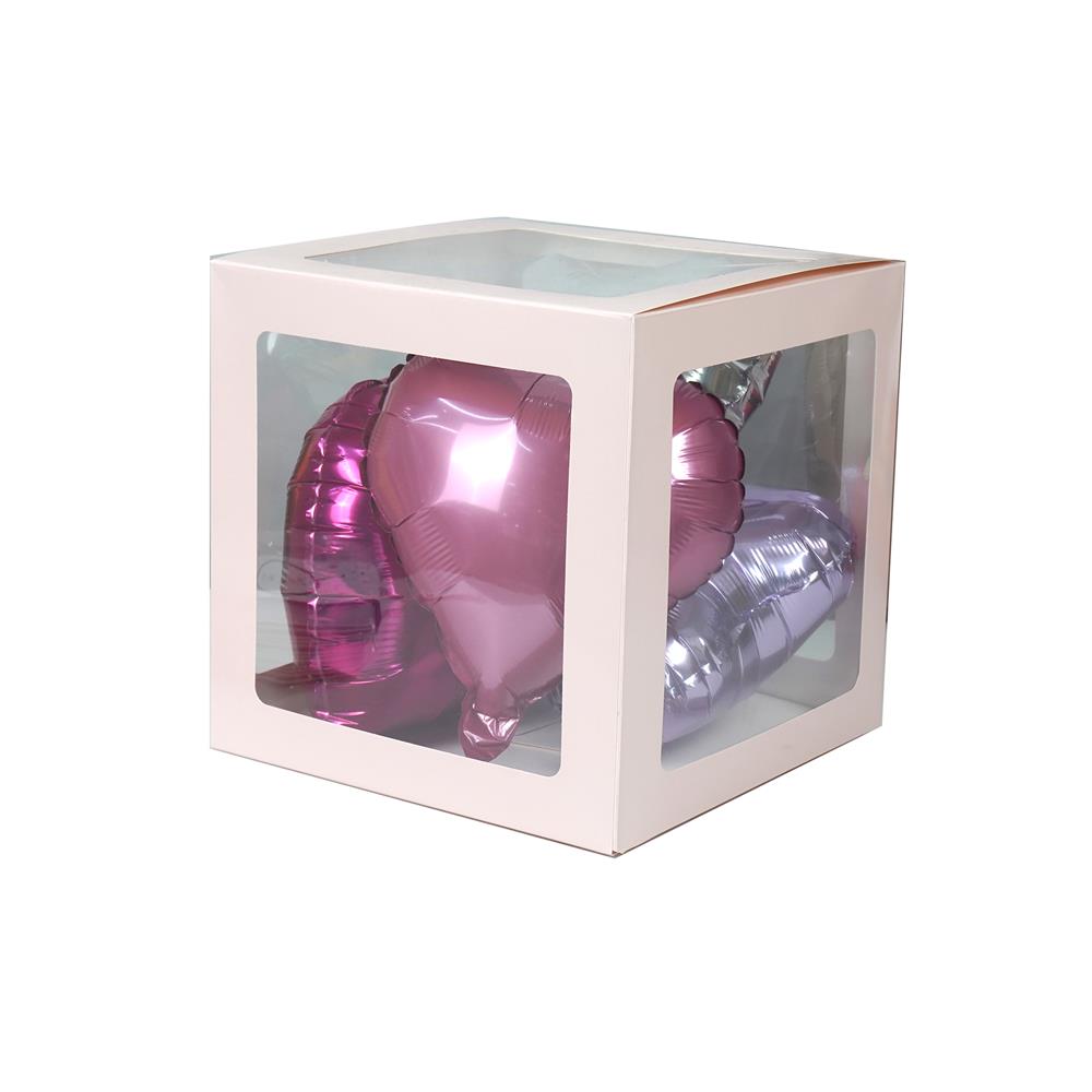 อุปกรณ์ตกแต่ง กล่องของขวัญ SNAZZ สีชมพู/ม่วง/ขาว