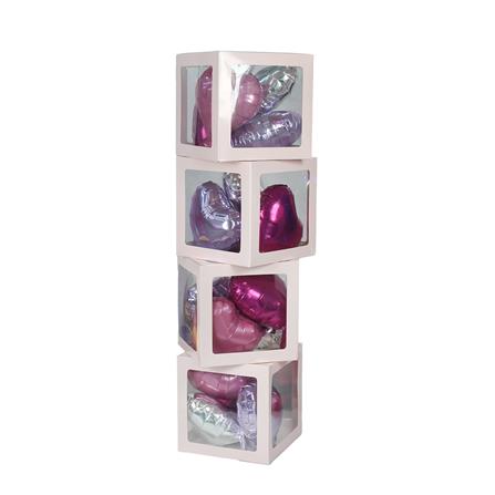 อุปกรณ์ตกแต่ง กล่องของขวัญ SNAZZ สีชมพู/ม่วง/ขาว_0