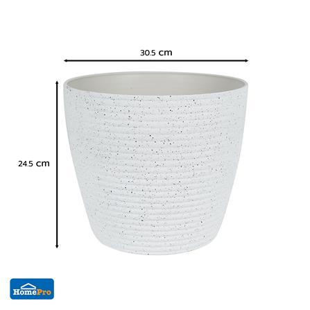 กระถางพลาสติก SPRING MORE 30 ซม. สีขาว_4