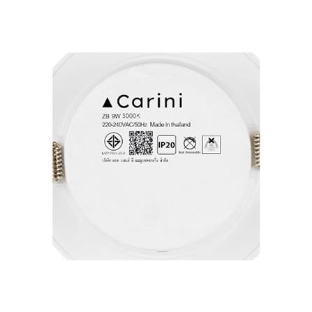 ดาวน์ไลท์ LED CARINI ZB 3.7 นิ้ว 9 วัตต์ WARM WHITE สีขาว_7