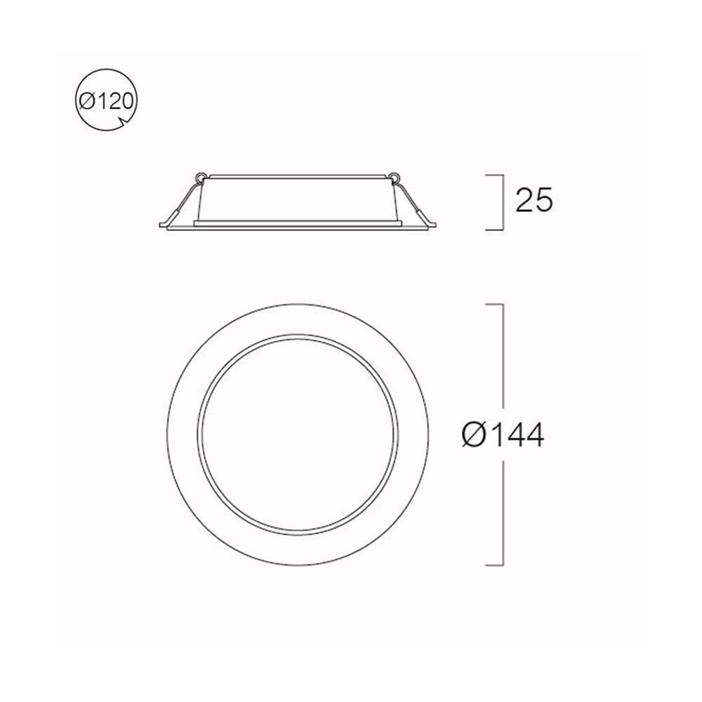 ดาวน์ไลท์ LED CARINI ZB 4.7 นิ้ว 12 วัตต์ DAYLIGHT สีขาว