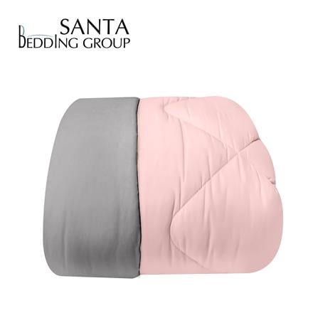 ผ้านวม SANTA BEDDING 100x90 นิ้ว สี PINK/GREY_0
