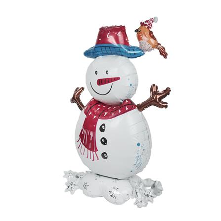 ลูกโป่งฟอยล์ SNOW MAN SNAZZ 44 นิ้ว สีขาว_1