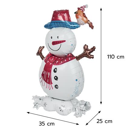 ลูกโป่งฟอยล์ SNOW MAN SNAZZ 44 นิ้ว สีขาว_4