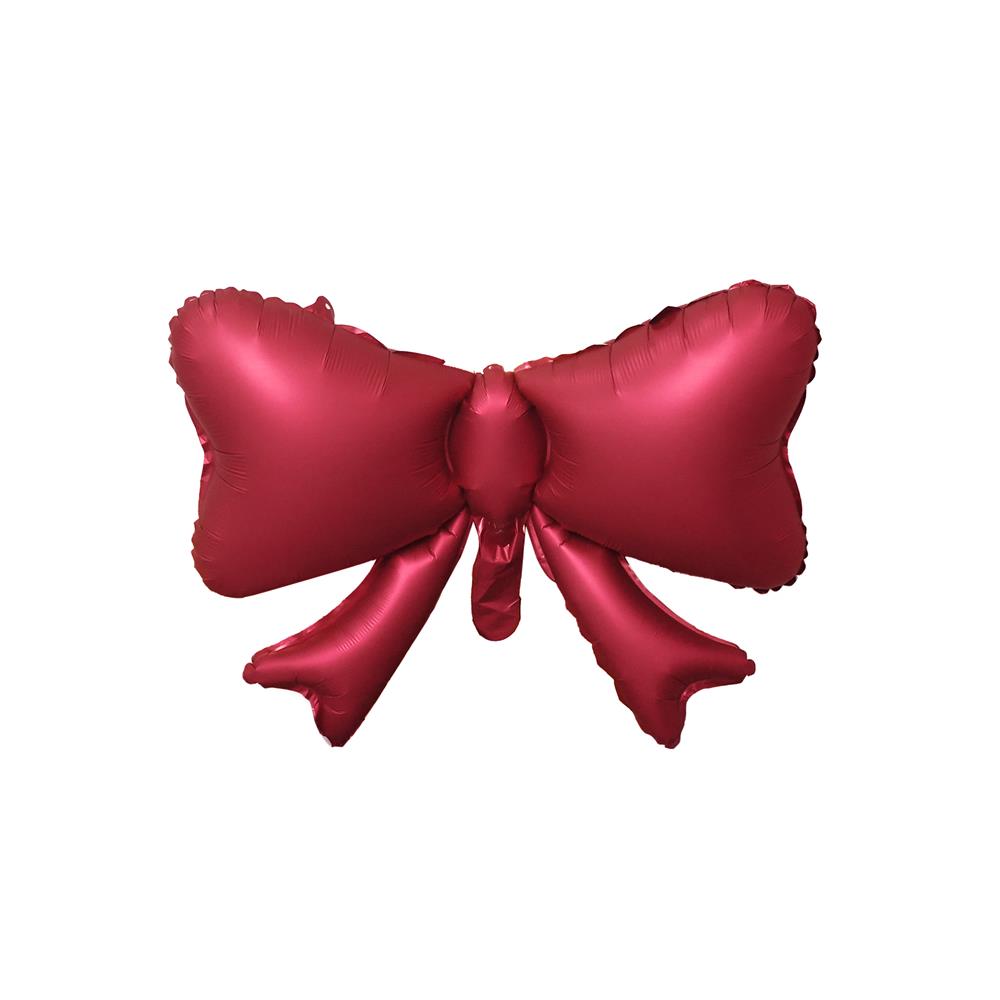 ลูกโป่งฟอยล์โบตกแต่ง SNAZZ 17 นิ้ว สีแดง