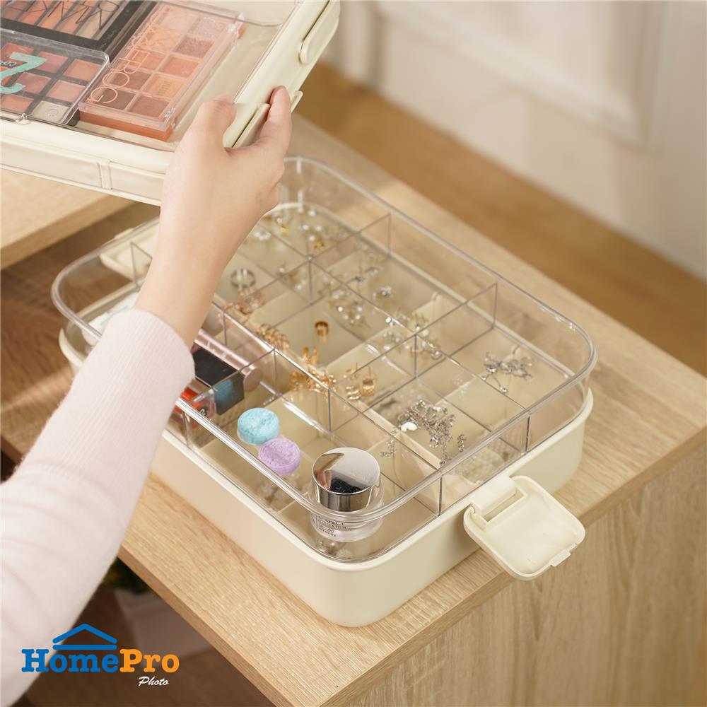 กล่องหูหิ้ว STACKO JUDY 33.5x23.5x14 ซม. สีครีม