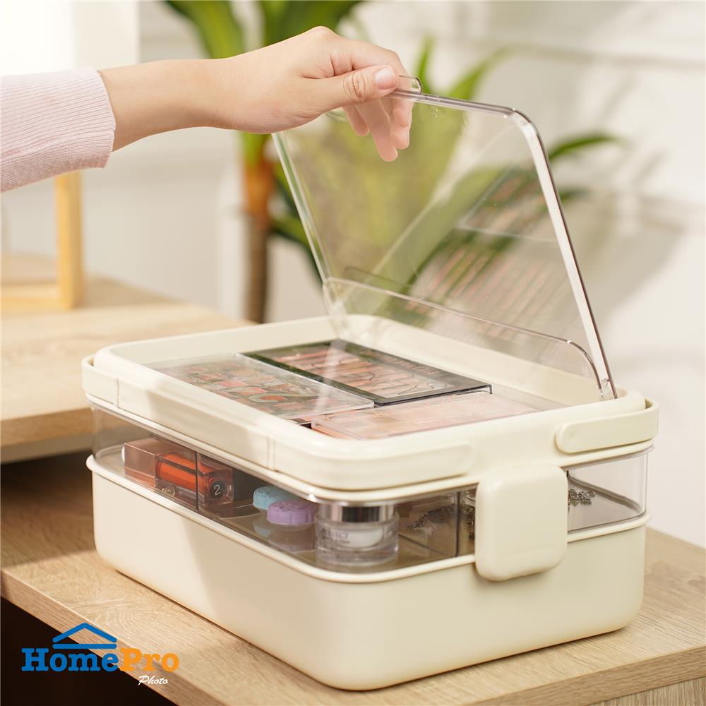 กล่องหูหิ้ว STACKO JUDY 33.5x23.5x14 ซม. สีครีม