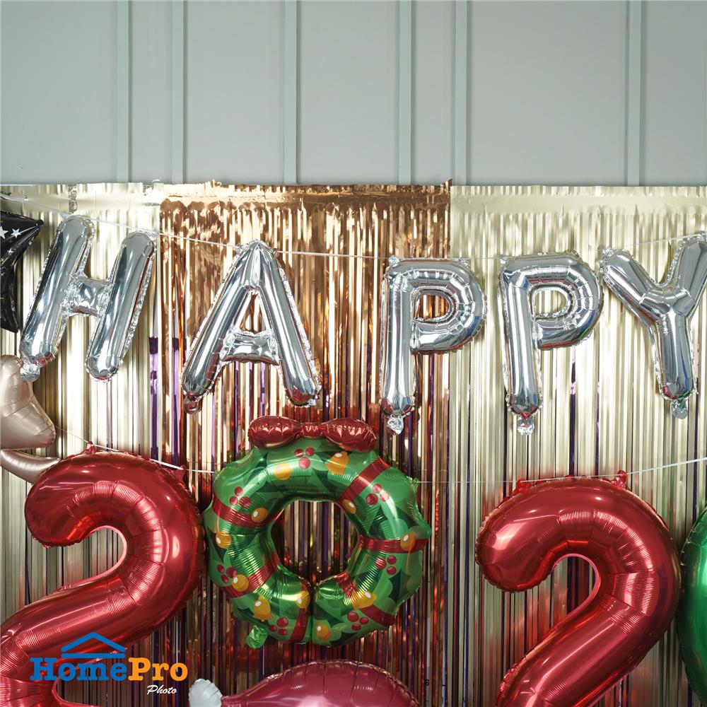 ลูกโป่งฟอยล์ ANNIVERSARY SNAZZ 16 นิ้ว สีเงิน-ชมพู