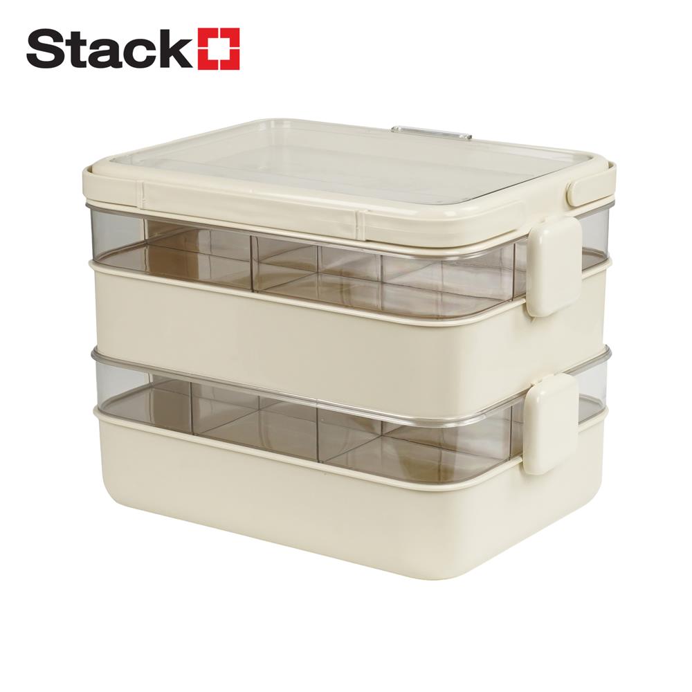 กล่องหูหิ้ว STACKO JUDY 33.5x23.5x25 ซม. สีครีม