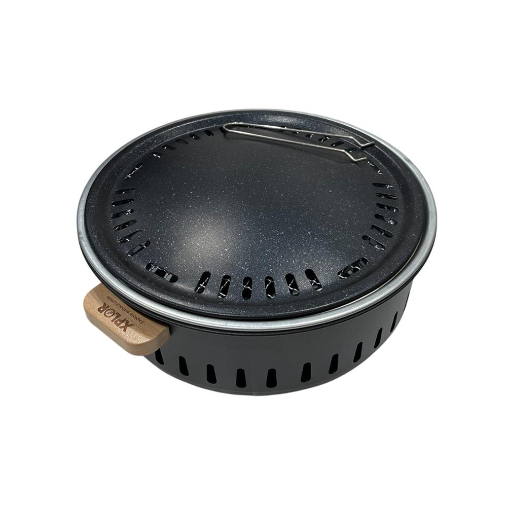 เตาถ่านบาร์บีคิวตั้งโต๊ะ ทรงกลม SPRING XPLOR สีดำ