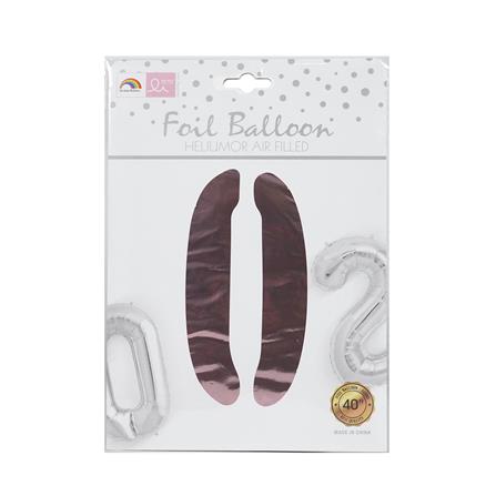 ลูกโป่งฟอยล์ตกแต่ง SNAZZ เลข 0 40 นิ้ว สีชมพู_2