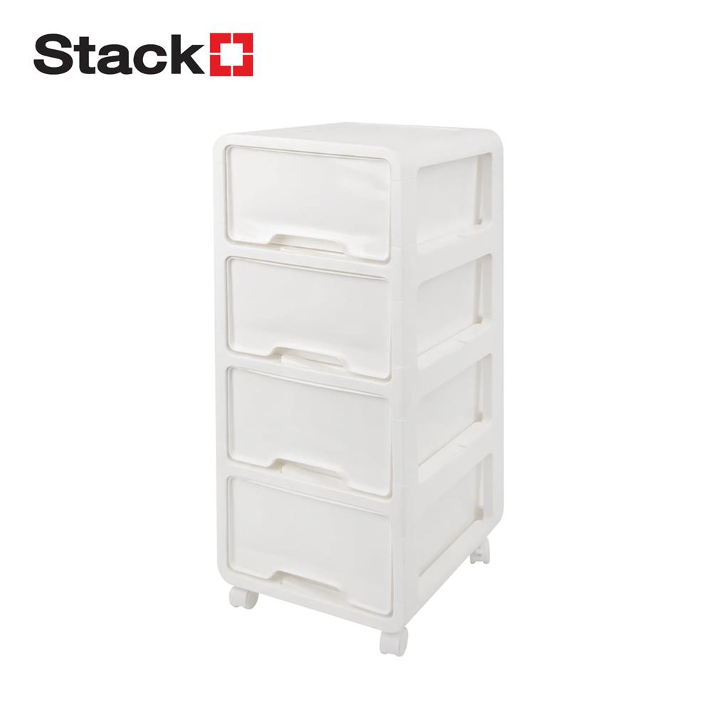 ตู้ลิ้นชัก 4 ชั้น STACKO YURI 43x48.8x88.4 ซม. สีขาว