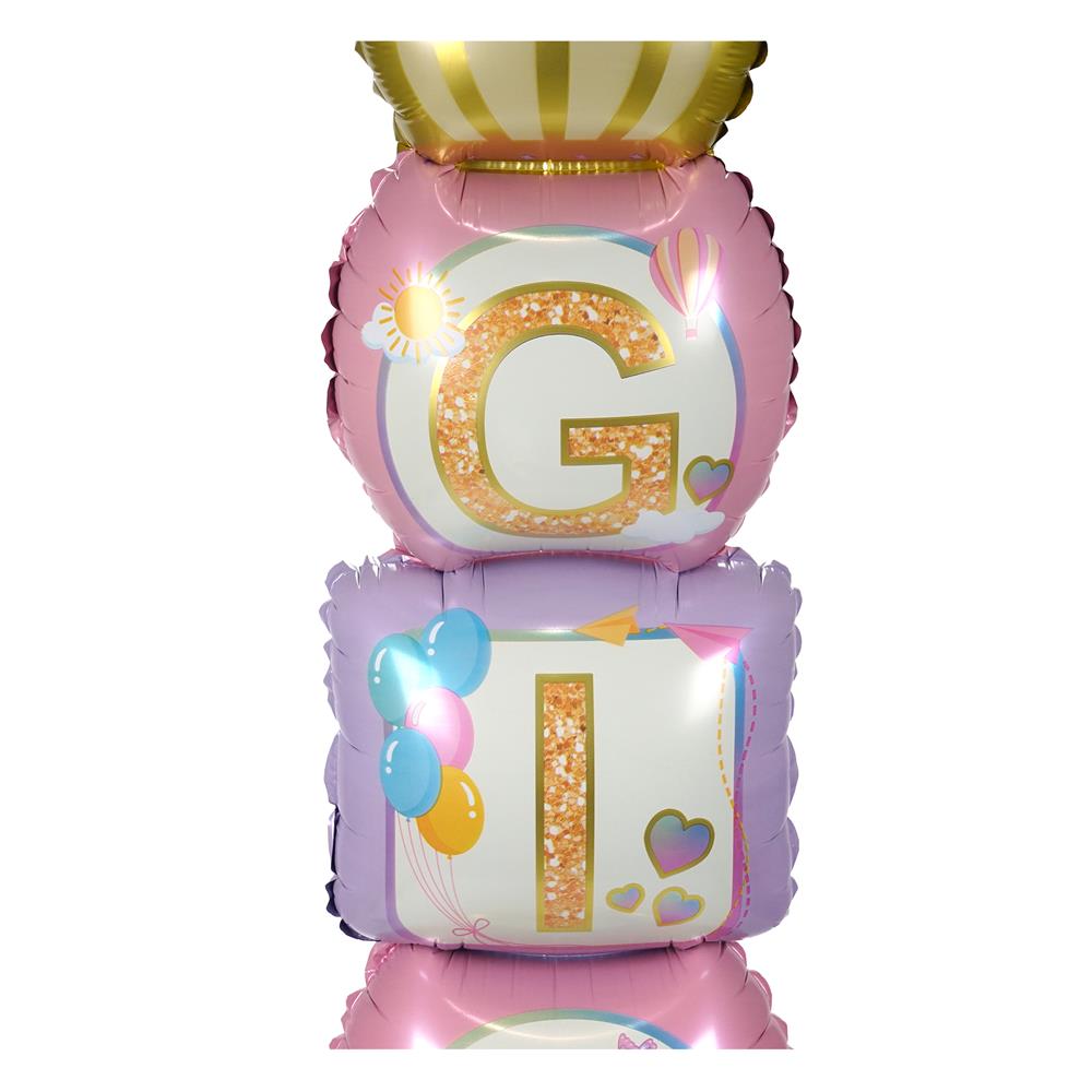 ลูกโป่งฟอยล์ GIRL SNAZZ 46 นิ้ว สีชมพู