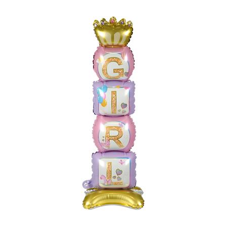 ลูกโป่งฟอยล์ GIRL SNAZZ 46 นิ้ว สีชมพู_0