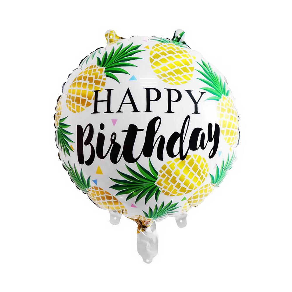 ลูกโป่งฟอยล์ HAPPY BIRTHDAY BALL SNAZZ 18 นิ้ว สีขาว-เหลือง