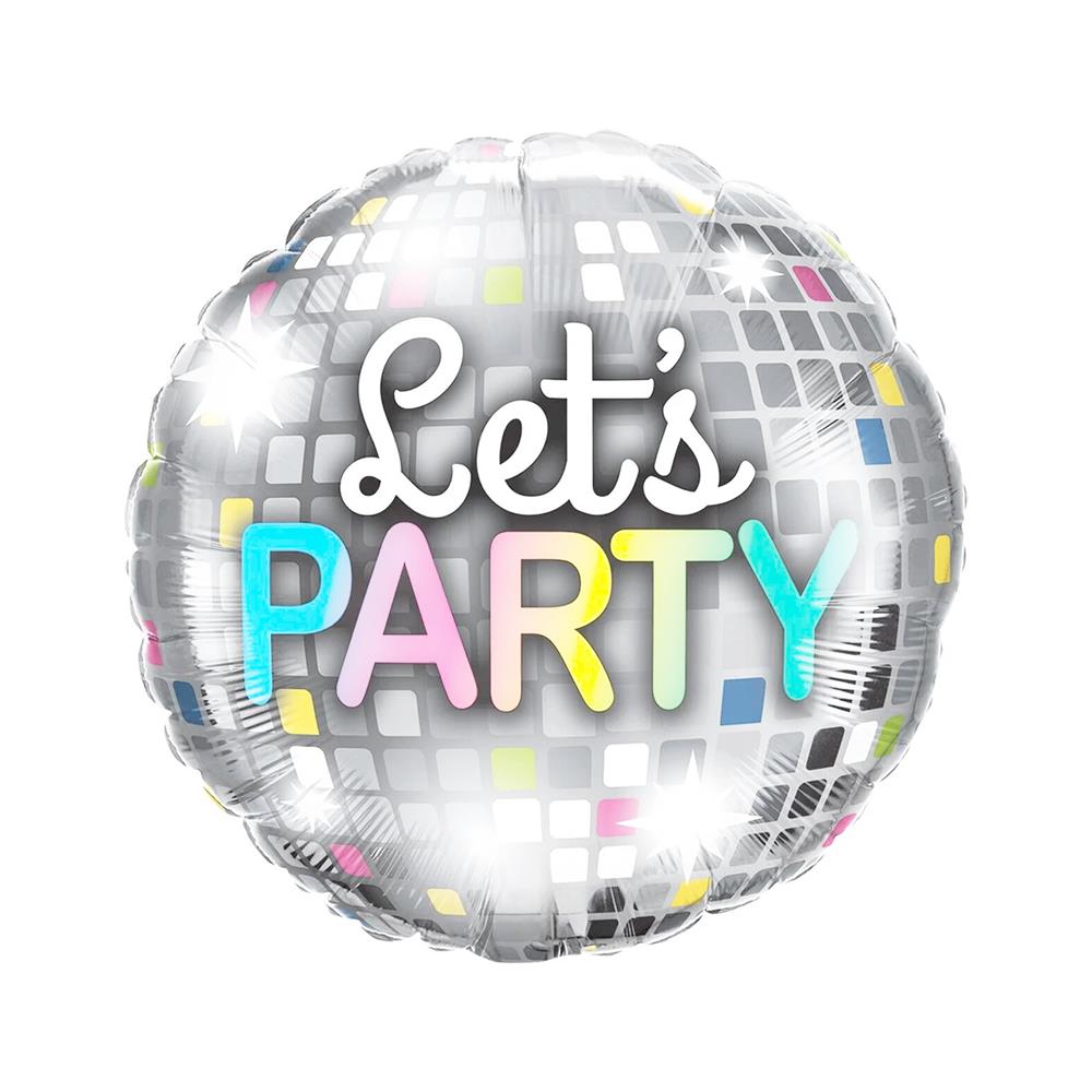 ลูกโป่งฟอยล์ PARTY SNAZZ 18 นิ้ว สีเงิน