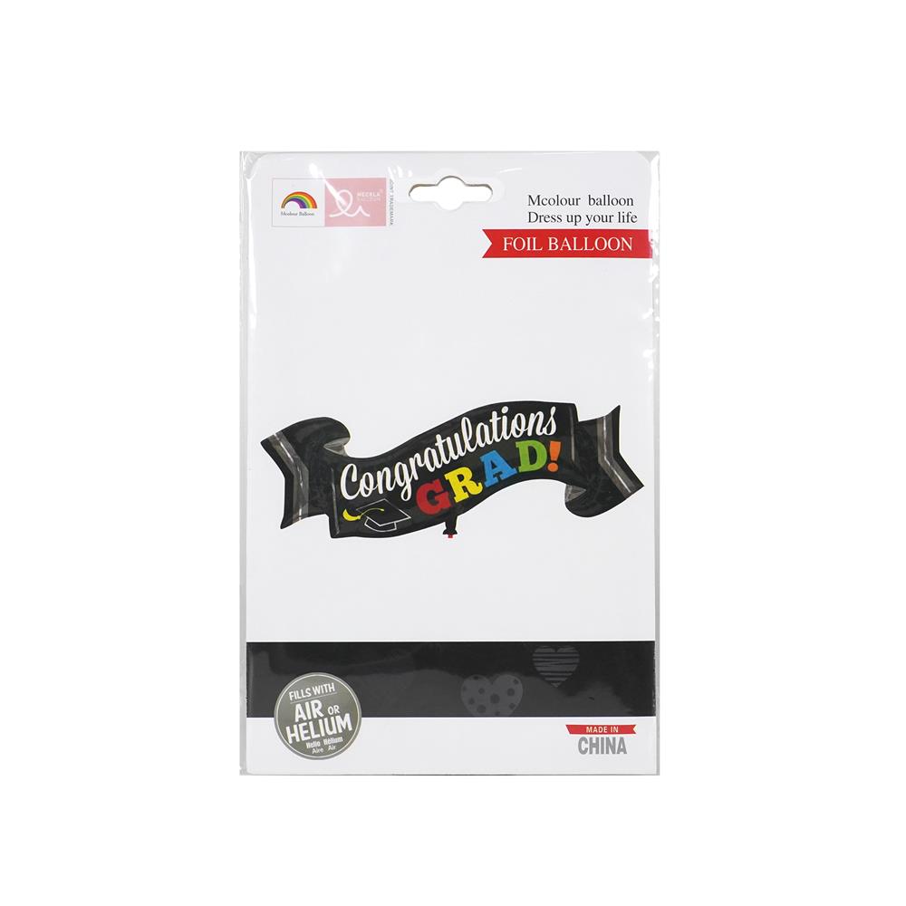 ลูกโป่งฟอยล์ CONGRATULATIONS SNAZZ 16 นิ้ว สีดำ