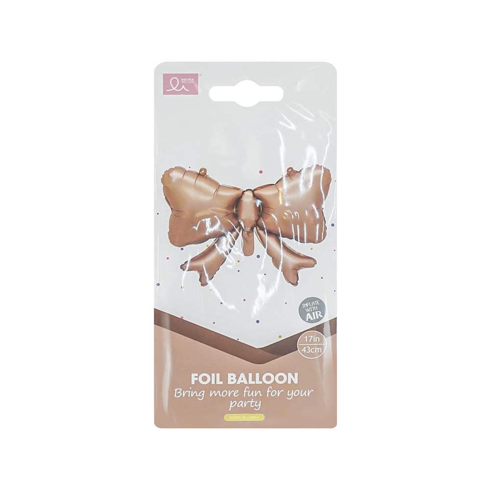 ลูกโป่งฟอยล์โบตกแต่ง SNAZZ 17 นิ้ว สีชมพู