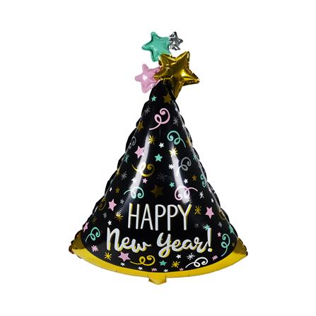 ลูกโป่งฟอยล์ HAPPY NEW YEAR SNAZZ 18 นิ้ว สีดำ-ทอง_1