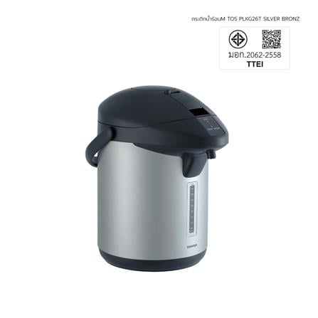 กระติกน้ำร้อน MANUAL TOSHIBA PLKG26T สีบรอนซ์เงิน 2.6 ลิตร_1
