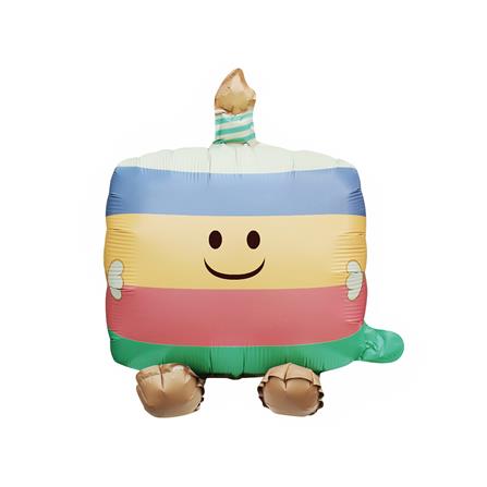 ลูกโป่งฟอยล์ HAPPY BIRTHDAY CAKE SNAZZ 24 นิ้ว สีฟ้า-ชมพู_0