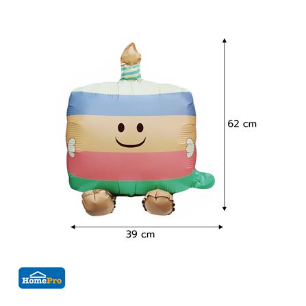 ลูกโป่งฟอยล์ HAPPY BIRTHDAY CAKE SNAZZ 24 นิ้ว สีฟ้า-ชมพู_4