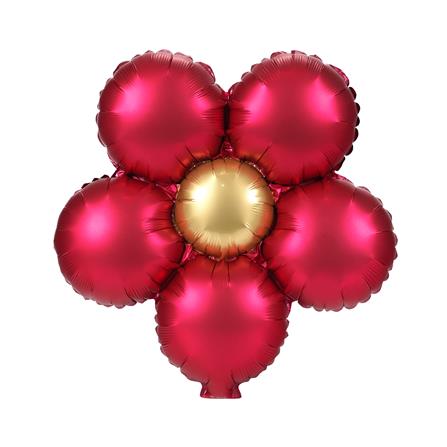 ลูกโป่งฟอยล์ ดอกไม้ตกแต่ง SNAZZ 17 นิ้ว สีแดง_0