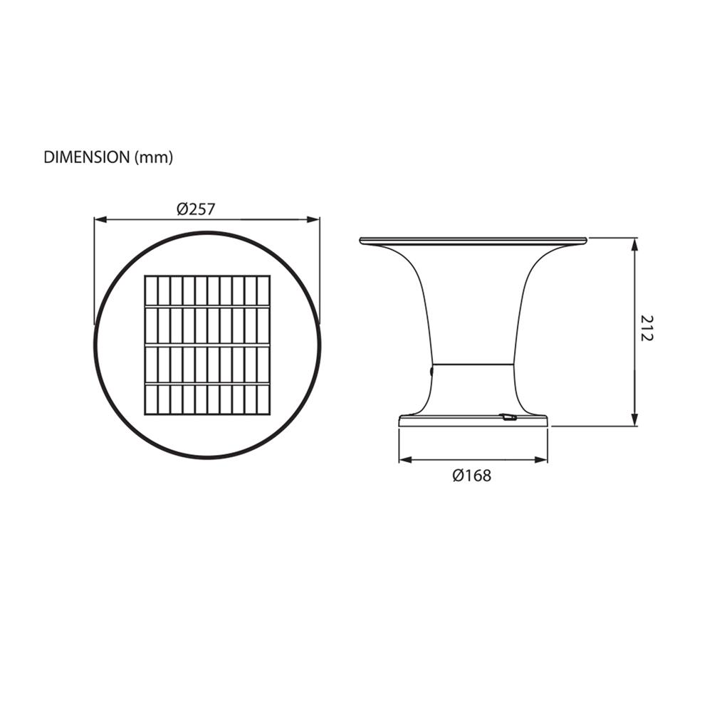 ไฟหัวเสา SOLAR SHINING GRANDE 120 วัตต์ DAYLIGHT/COOL WHITE/WARM WHITE สีดำ