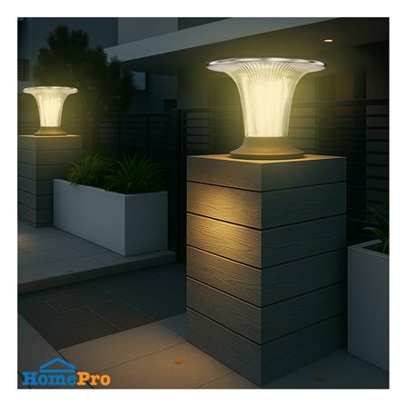 ไฟหัวเสา SOLAR SHINING GRANDE 120 วัตต์ DAYLIGHT/COOL WHITE/WARM WHITE สีดำ_3