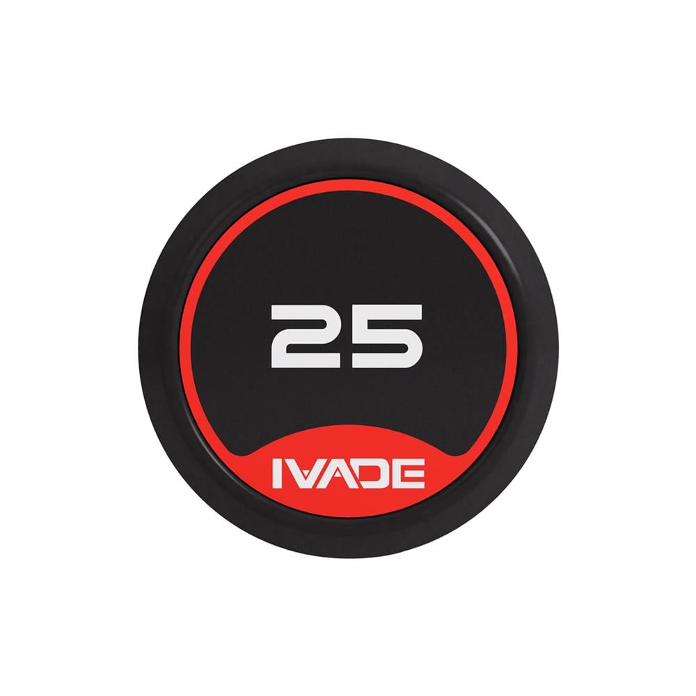 บาร์เบลแกนตรงหุ้มยาง IVADE 25 กก. (1 ชิ้น)
