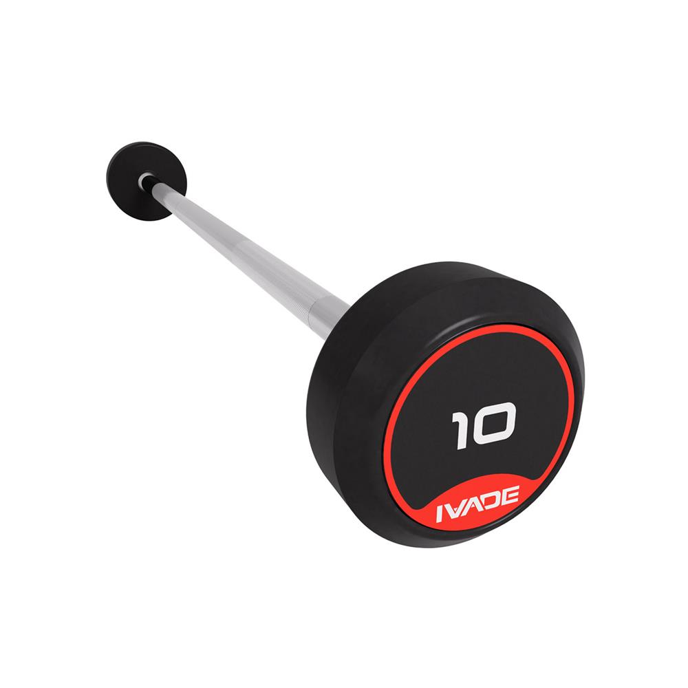 บาร์เบลแกนตรงหุ้มยาง IVADE 10 กก. (1 ชิ้น)