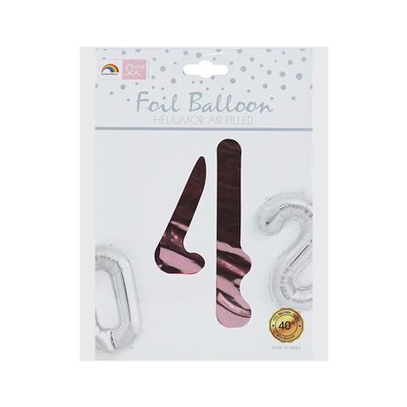 ลูกโป่งฟอยล์ตกแต่ง SNAZZ เลข 4 40 นิ้ว สีชมพู_3