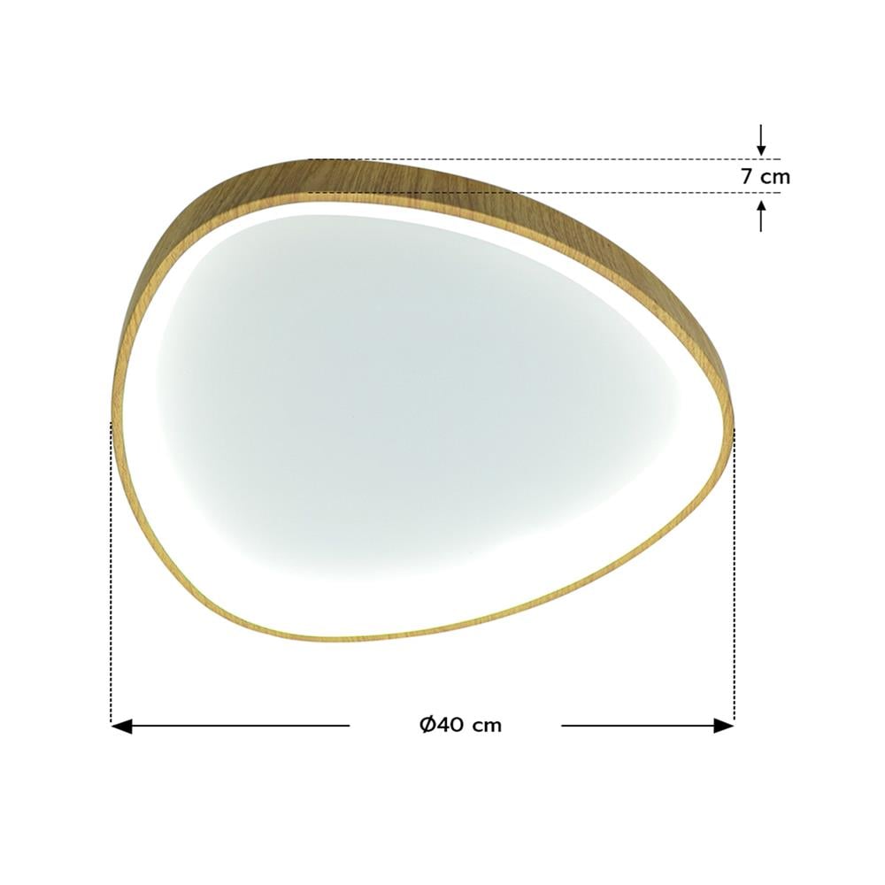 ไฟเพดาน LED STARLIGHT 05-SL-23876 45 วัตต์ DAYLIGHT/COOL WHITE/WARMWHITE 15 นิ้ว สีขาว/ลายไม้
