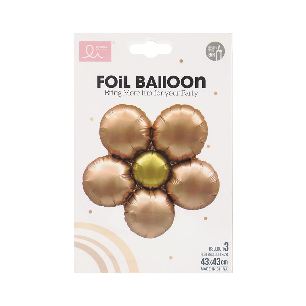 ลูกโป่งฟอยล์ ดอกไม้ตกแต่ง SNAZZ 17 นิ้ว สีชมพู