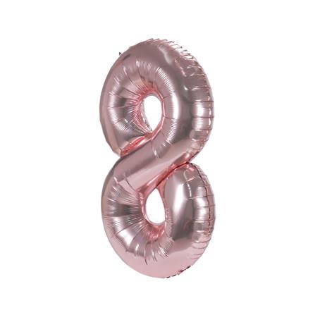 ลูกโป่งฟอยล์ตกแต่ง SNAZZ เลข 8 40 นิ้ว สีชมพู_1