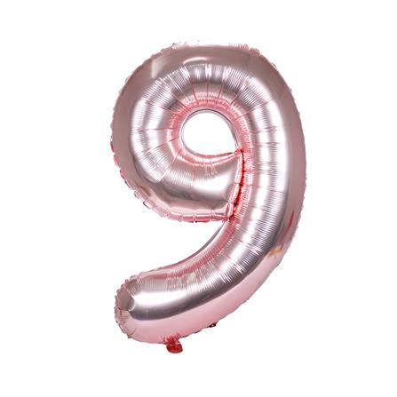 ลูกโป่งฟอยล์ตกแต่ง SNAZZ เลข 9 40 นิ้ว สีชมพู_0