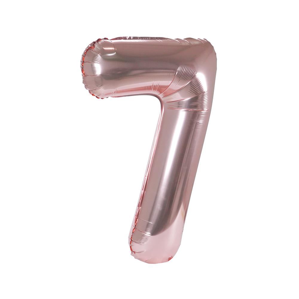 ลูกโป่งฟอยล์ตกแต่ง SNAZZ เลข 7 40 นิ้ว สีชมพู