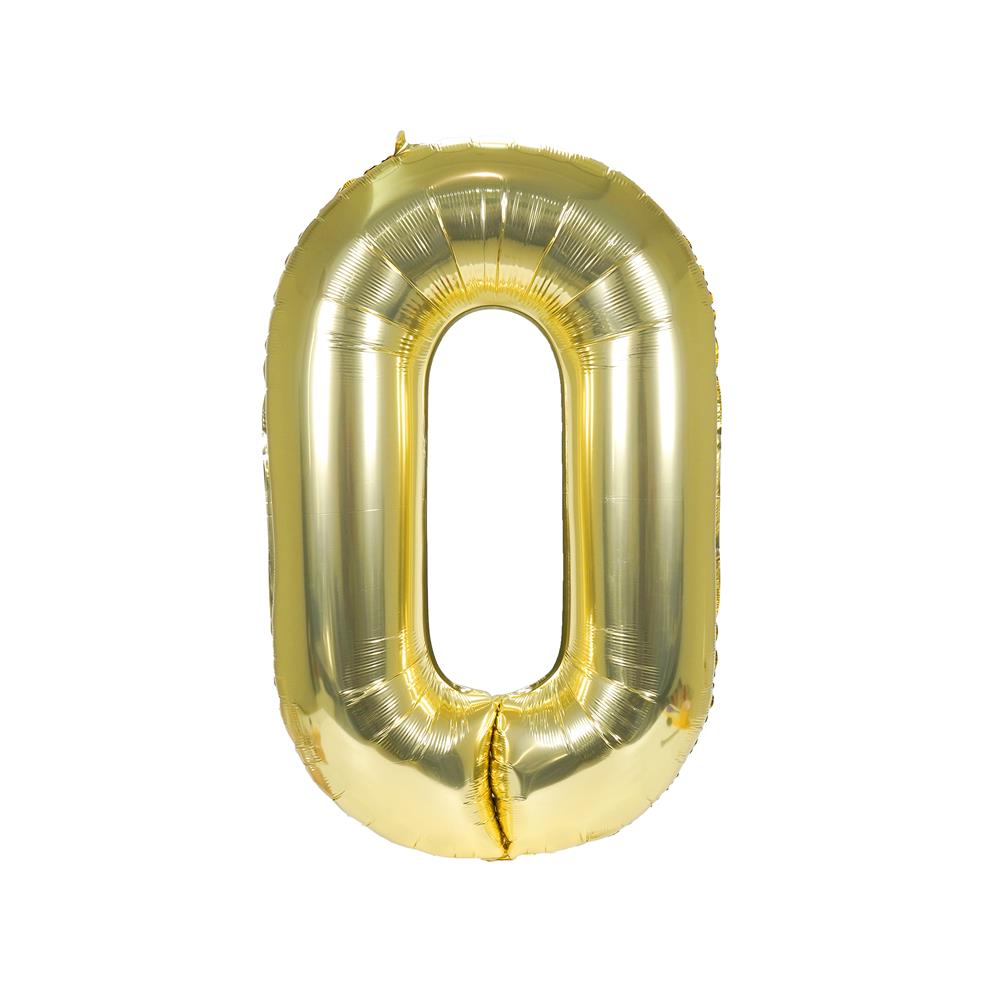 ลูกโป่งฟอยล์ตกแต่ง SNAZZ เลข 0 40 นิ้ว สีทอง