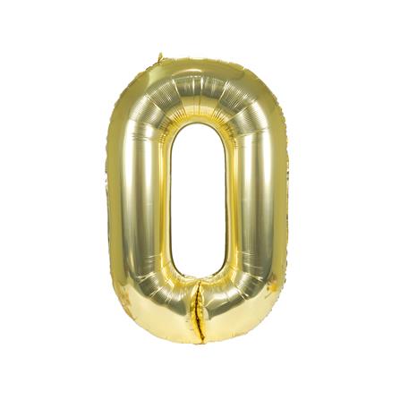 ลูกโป่งฟอยล์ตกแต่ง SNAZZ เลข 0 40 นิ้ว สีทอง_0