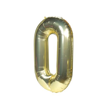 ลูกโป่งฟอยล์ตกแต่ง SNAZZ เลข 0 40 นิ้ว สีทอง_1