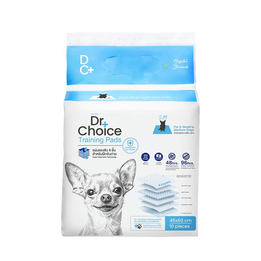 แผ่นรองซับ DR.CHOICE SIZE M 45x60 ซม. (10 ชิ้น/ห่อ)