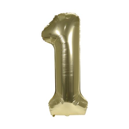 ลูกโป่งฟอยล์ตกแต่ง SNAZZ เลข 1 40 นิ้ว สีทอง_0