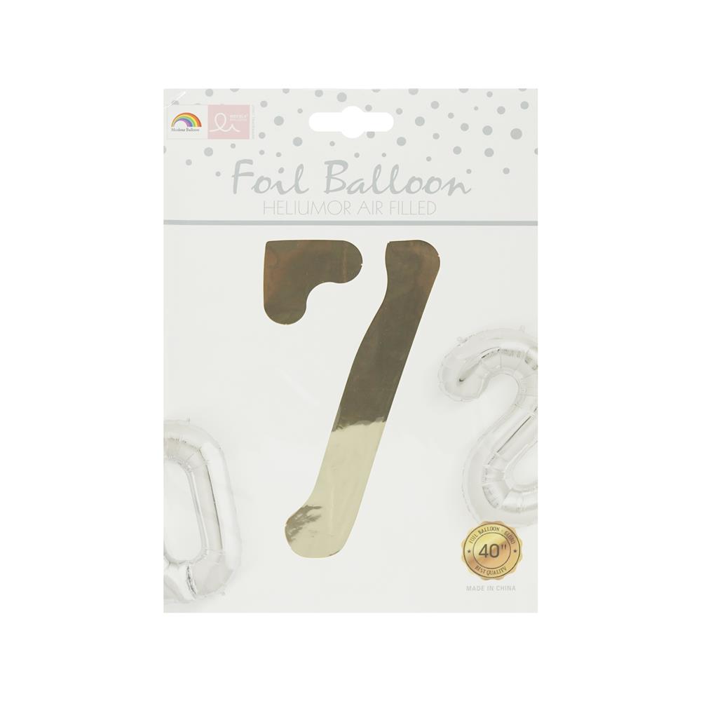 ลูกโป่งฟอยล์ตกแต่ง SNAZZ เลข 7 40 นิ้ว สีทอง