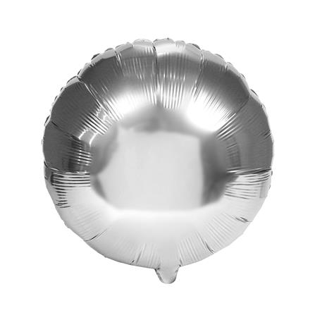 ลูกโป่งฟอยล์วงกลม SNAZZ 18 นิ้ว สีเงิน_0