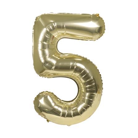 ลูกโป่งฟอยล์ตกแต่ง SNAZZ เลข 5 40 นิ้ว สีทอง_0