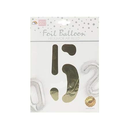 ลูกโป่งฟอยล์ตกแต่ง SNAZZ เลข 5 40 นิ้ว สีทอง_2