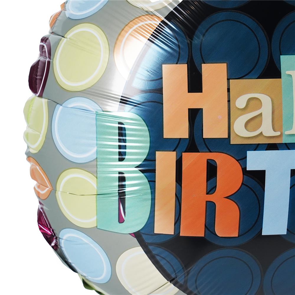 ลูกโป่งฟอยล์ HAPPY BIRTHDAY BALL SNAZZ 18 นิ้ว หลากสี